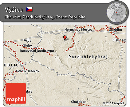 Shaded Relief 3D Map of Vyžice