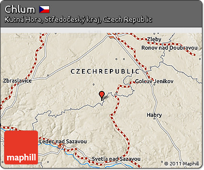 Shaded Relief 3D Map of Chlum