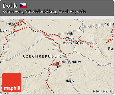 Shaded Relief 3D Map of Dolík