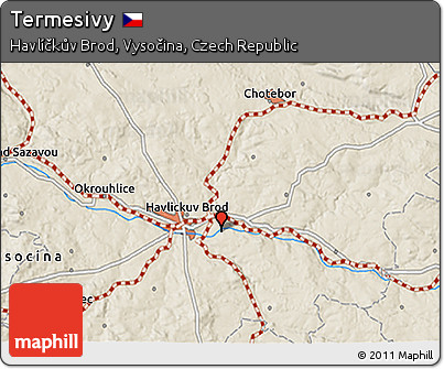 Shaded Relief 3D Map of Termesivy