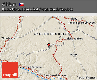Shaded Relief 3D Map of Chlum