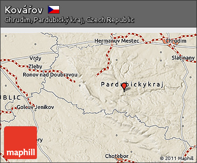 Shaded Relief 3D Map of Kovářov