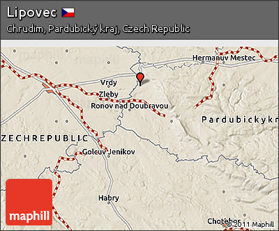 Shaded Relief 3D Map of Lipovec