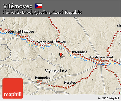 Shaded Relief 3D Map of Vilémovec