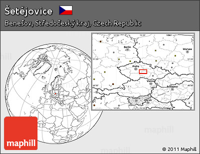 Blank Location Map of Šetějovice