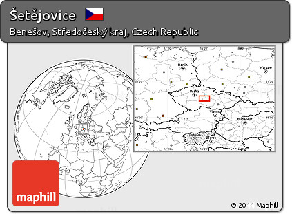 Blank Location Map of Šetějovice