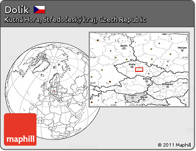 Blank Location Map of Dolík