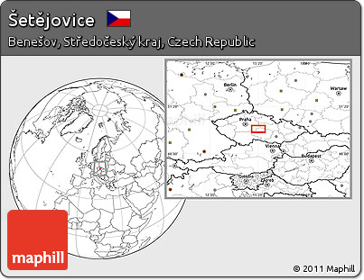 Blank Location Map of Šetějovice