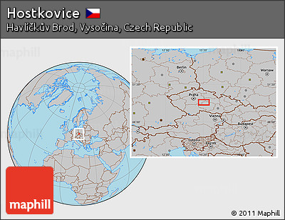 Gray Location Map of Hostkovice