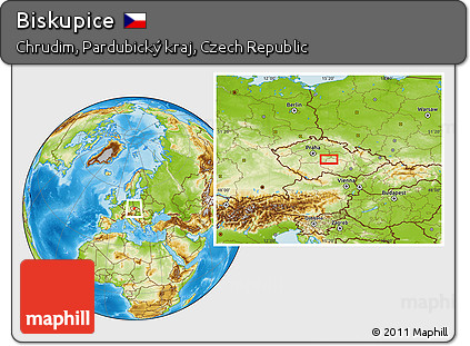 Physical Location Map of Biskupice