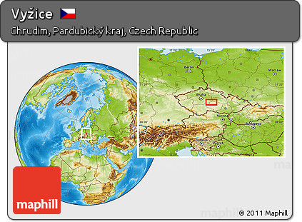 Physical Location Map of Vyžice