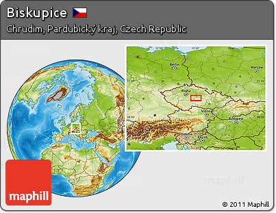 Physical Location Map of Biskupice
