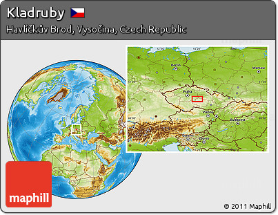 Physical Location Map of Kladruby