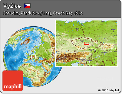 Physical Location Map of Vyžice