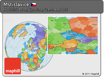 Political Location Map of Mstislavice