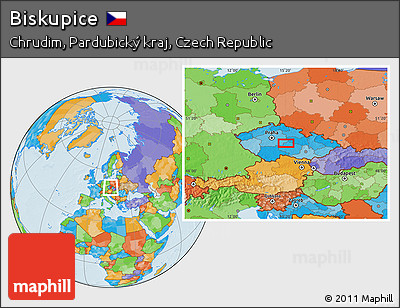 Political Location Map of Biskupice