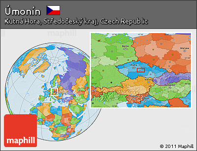 Political Location Map of Úmonín