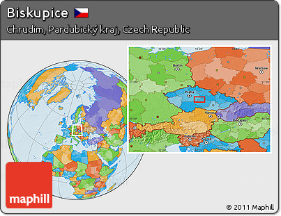 Political Location Map of Biskupice