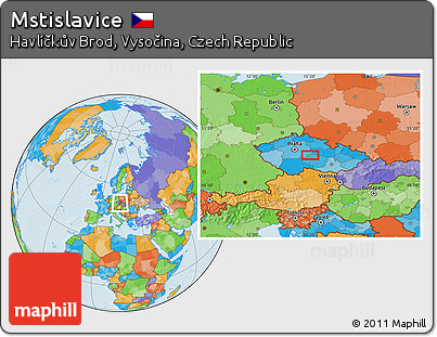 Political Location Map of Mstislavice