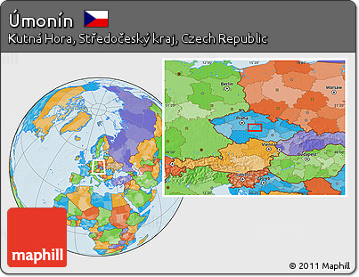 Political Location Map of Úmonín