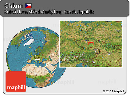 Satellite Location Map of Chlum