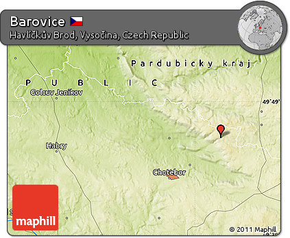 Physical Map of Barovice