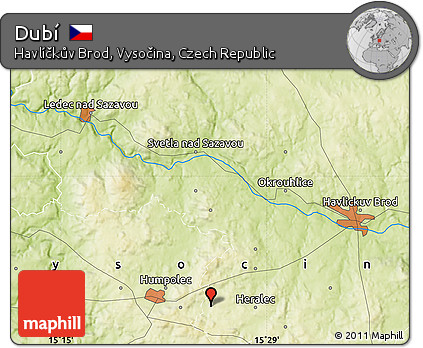 Physical Map of Dubí