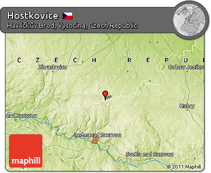 Physical Map of Hostkovice
