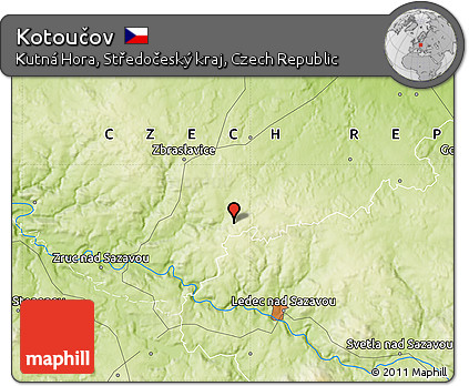 Physical Map of Kotoučov