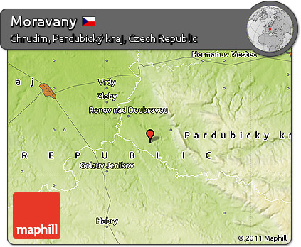 Physical Map of Moravany