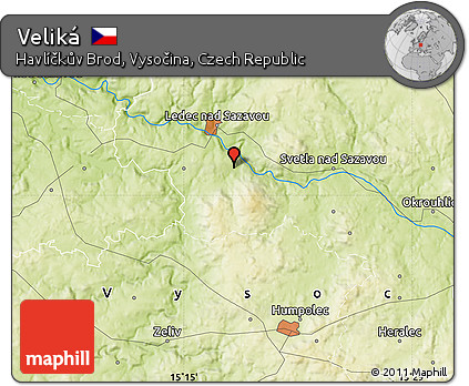 Physical Map of Veliká