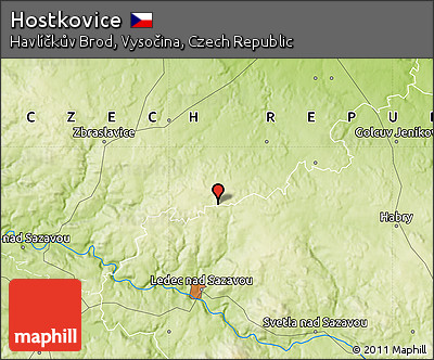 Physical Map of Hostkovice