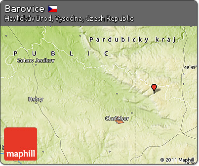 Physical Map of Barovice
