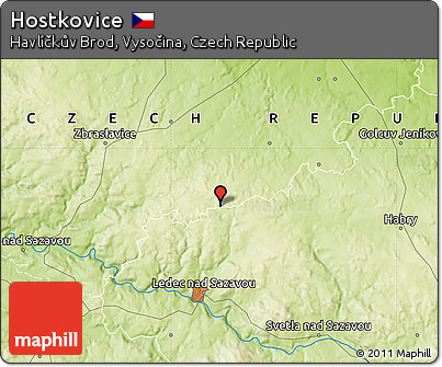 Physical Map of Hostkovice