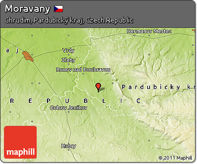 Physical Map of Moravany