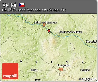 Physical Map of Veliká