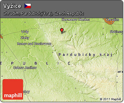 Physical Map of Vyžice