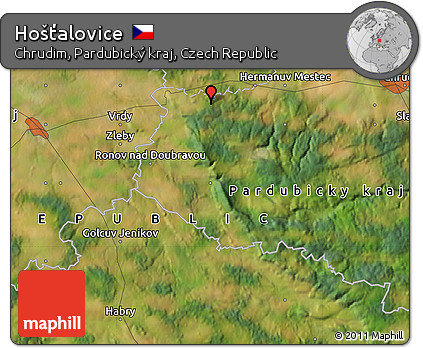 Satellite Map of Hošťalovice