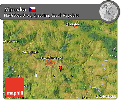Satellite Map of Mírovka
