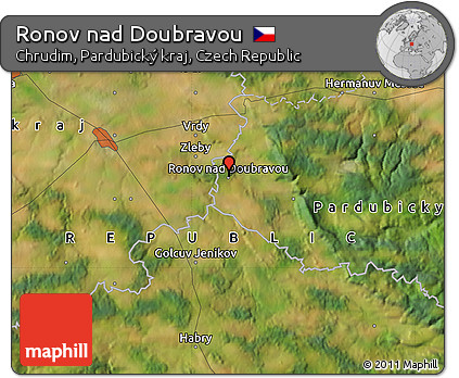 Satellite Map of Ronov Nad Doubravou