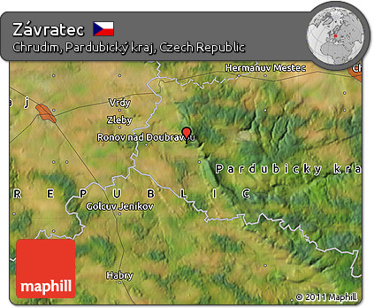 Satellite Map of Závratec