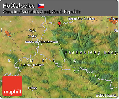 Satellite Map of Hošťalovice