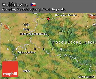 Satellite Map of Hošťalovice