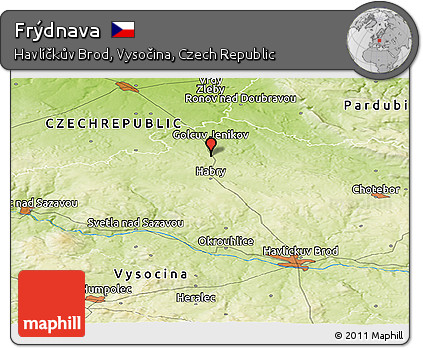 Physical Panoramic Map of Frýdnava