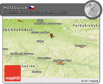 Physical Panoramic Map of Hostovlice