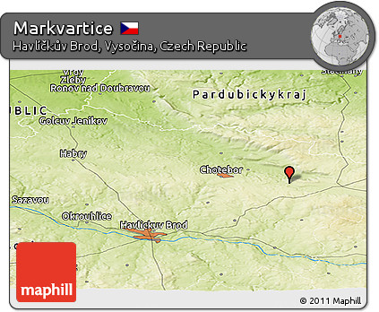 Physical Panoramic Map of Markvartice