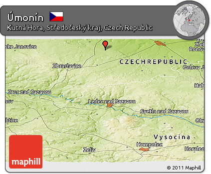 Physical Panoramic Map of Úmonín