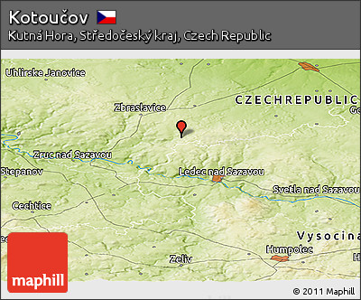 Physical Panoramic Map of Kotoučov