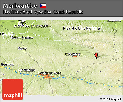 Physical Panoramic Map of Markvartice