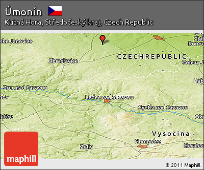Physical Panoramic Map of Úmonín